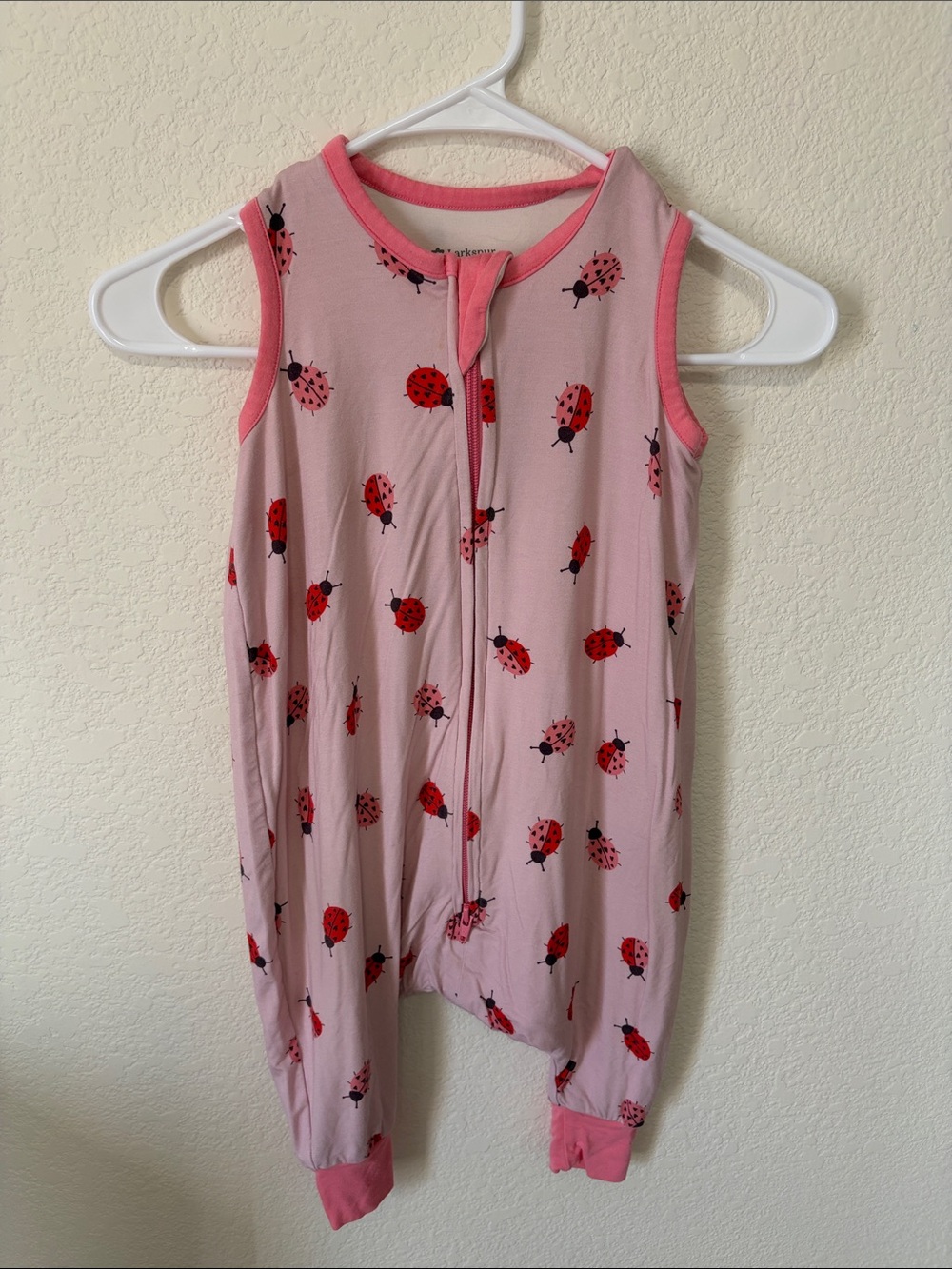 Larkspur Girls Sleeveless Pink Ladybug Sleep Bag Walker Medium 0.5 tog.